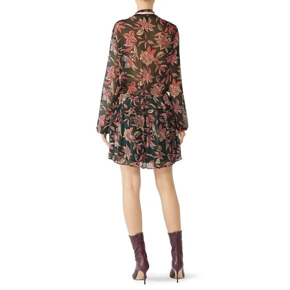 Scotch & Soda Bamboo Beach Floral Print Dress in XSmall Womens Long Sleeve - Picture 2 of 14